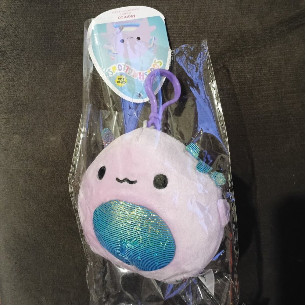 Squishmallow 4 inch Clip On Monica Axolotl NWT